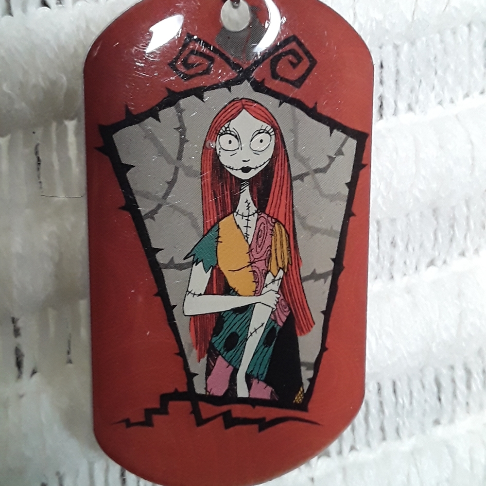 Disneys Nightmare Before Christmas dog tag necklace.